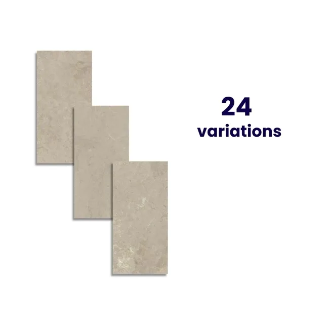 Baltico Beige Stone Effect Matt Porcelain Wall & Floor Tile