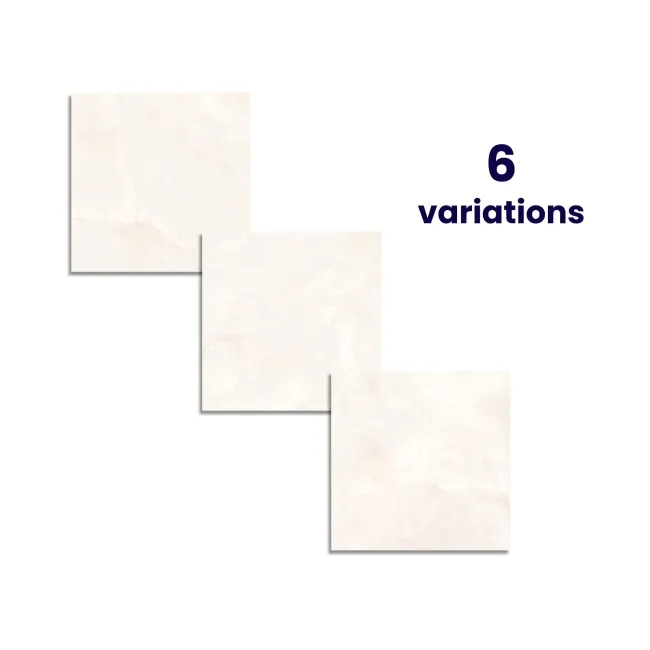 Precious Ivory Onyx Marble Effect Polished Large Porcelain Tile