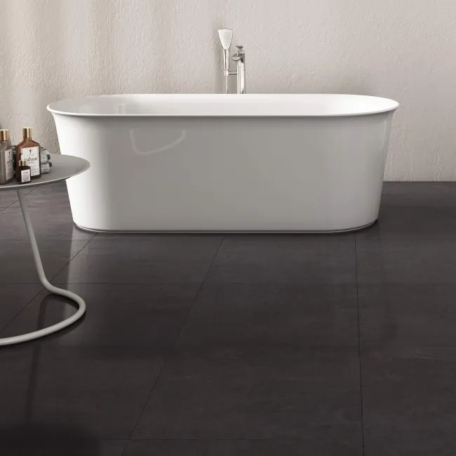 Lounge Black Polished Porcelain Floor Tile