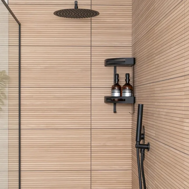 Natural Slatted Wood Effect Matt Ceramic Wall Tile
