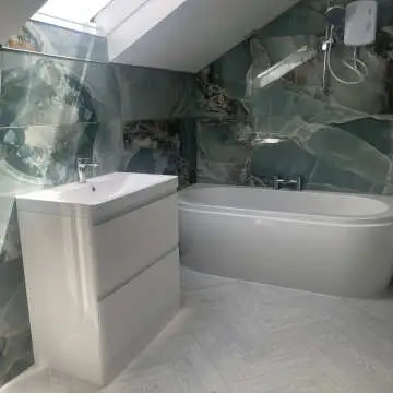 Onyx Marble Effect Turquoise Green Polished Porcelain Wall and Floor Tile