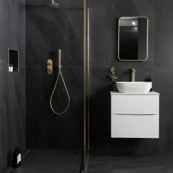 Galaxy Night Black Stone Effect Semi Polished Porcelain Wall and Floor Tile