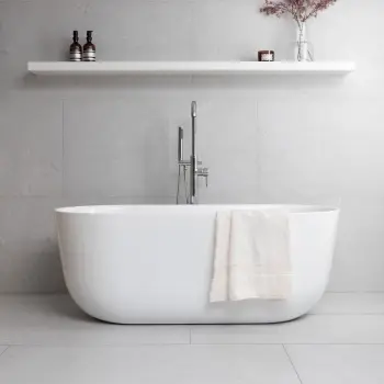 Neeko White Stone Effect Matt Porcelain Tile