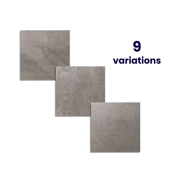 Portman Grey Stone Effect Matt Porcelain Outdoor Slab Tile