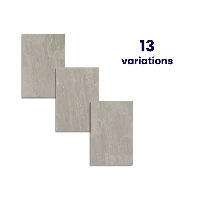 Kandla Stone Effect Grey Matt Anti-Slip Porcelain Outdoor Slab Tile