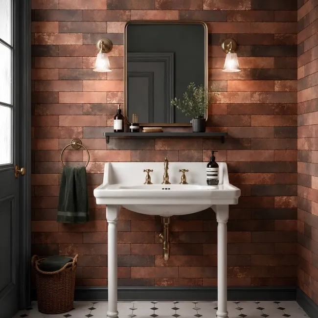 Boston Charlestone Terracotta Stone Effect Matt Porcelain Tile