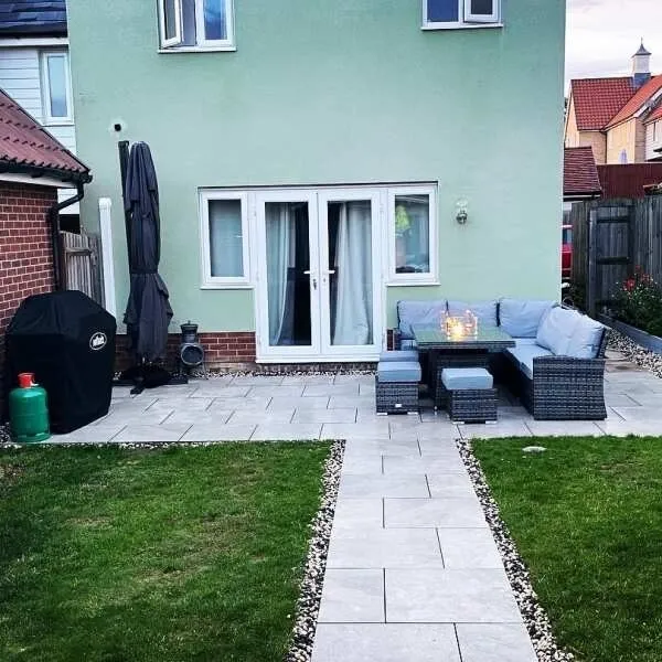 Portman Grey Stone Effect Matt Porcelain Outdoor Slab Tile