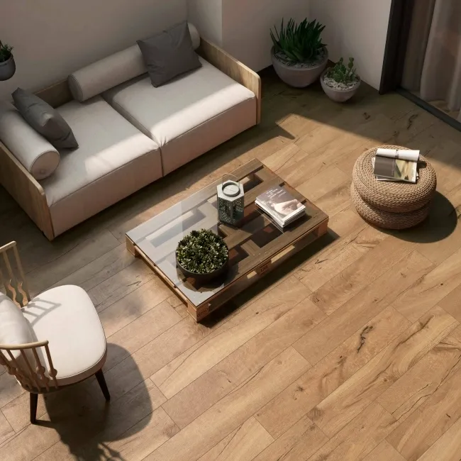 Roca Indiana Natural Oak Wood Effect Matt Porcelain Floor Tile