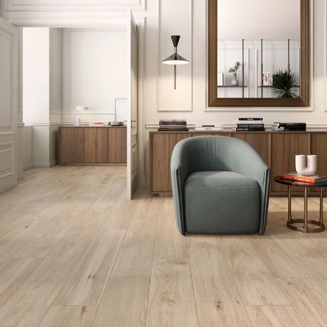 Madeira XL Light Oak Wood Effect Matt Porcelain Floor Tile