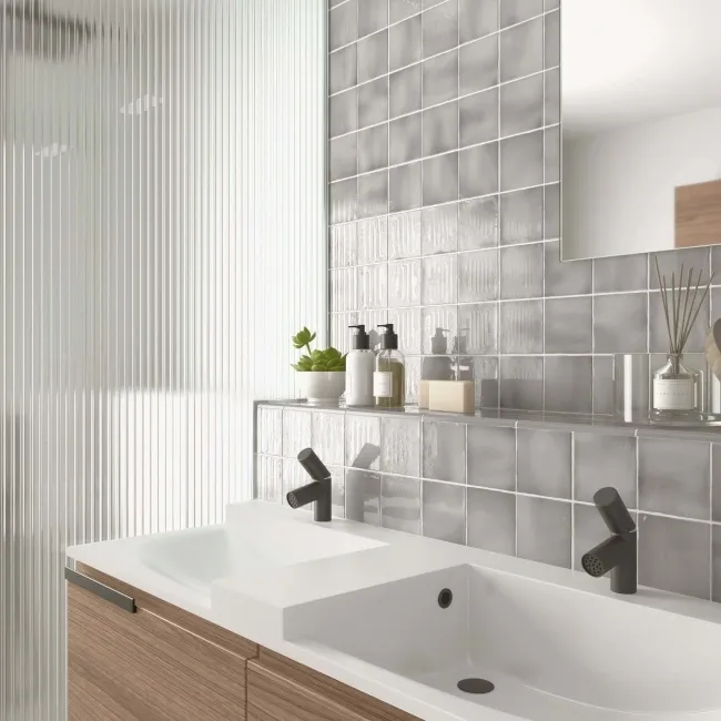 Manacor Mercury Grey 100x100mm Wall Tile