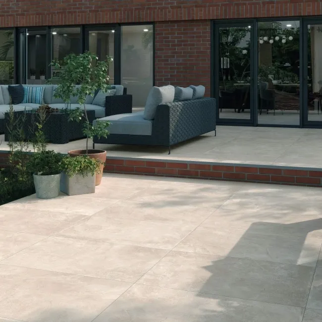 Merlot Bone Slate Effect Large Outdoor Porcelain Slab Tile