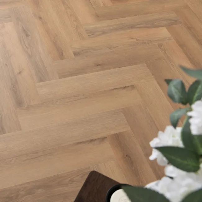 Paris Natural Oak Herringbone Luxury Click Vinyl Flooring 5mm
