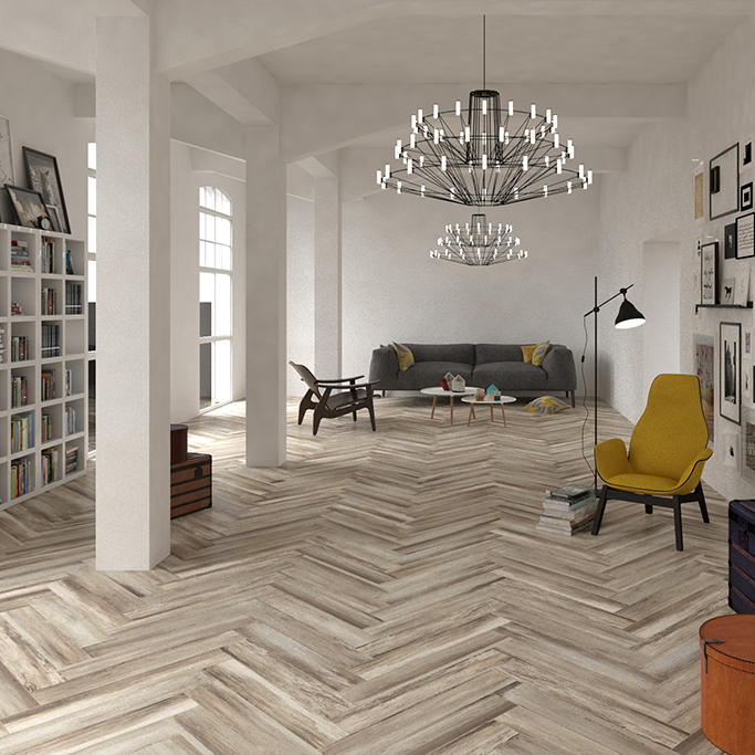 Paintwash Almond Wood Effect Wall and Floor Tile