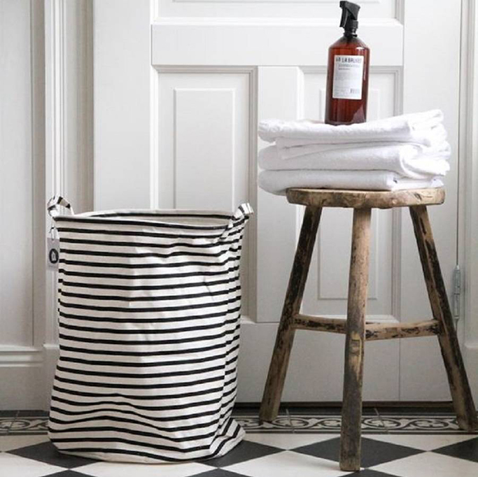 Stripes Laundry Basket from Posh Totty Design Interiors