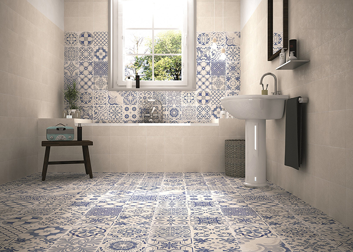 Skyros Delft Blue Wall and Floor Tiles from Tile Mountain