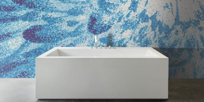Burst Cerulean bathroom Mosaic Arrt