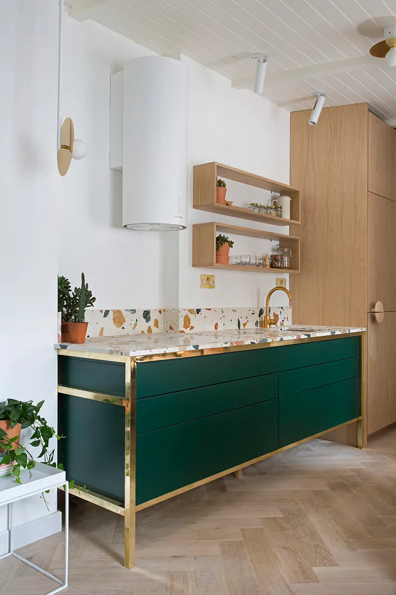 Terrazzo Kitchen with Brass Details
