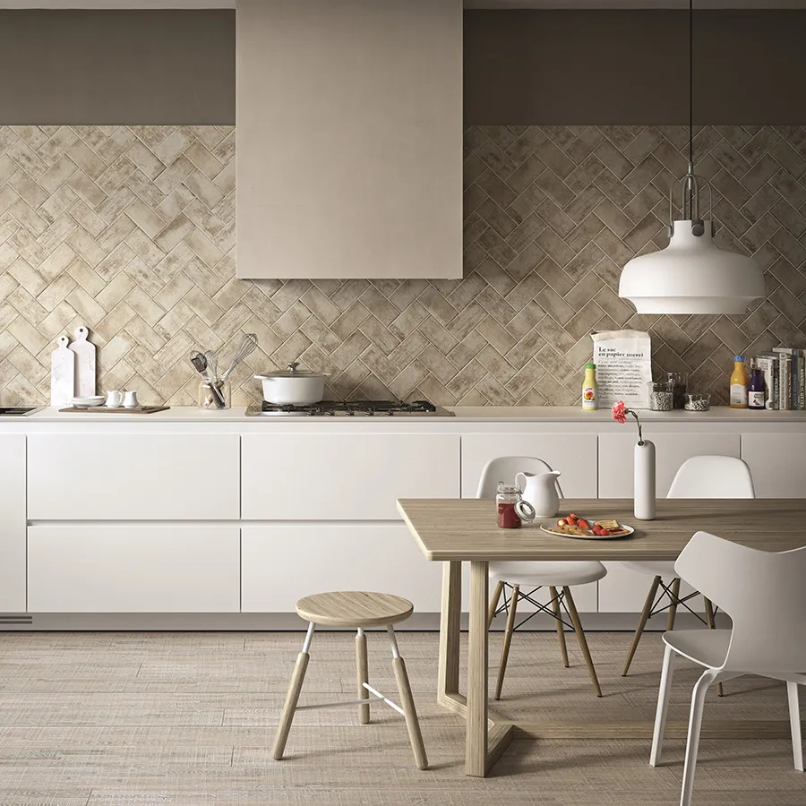 West End White Brick Wall and Floor Tiles from Tile Mountain