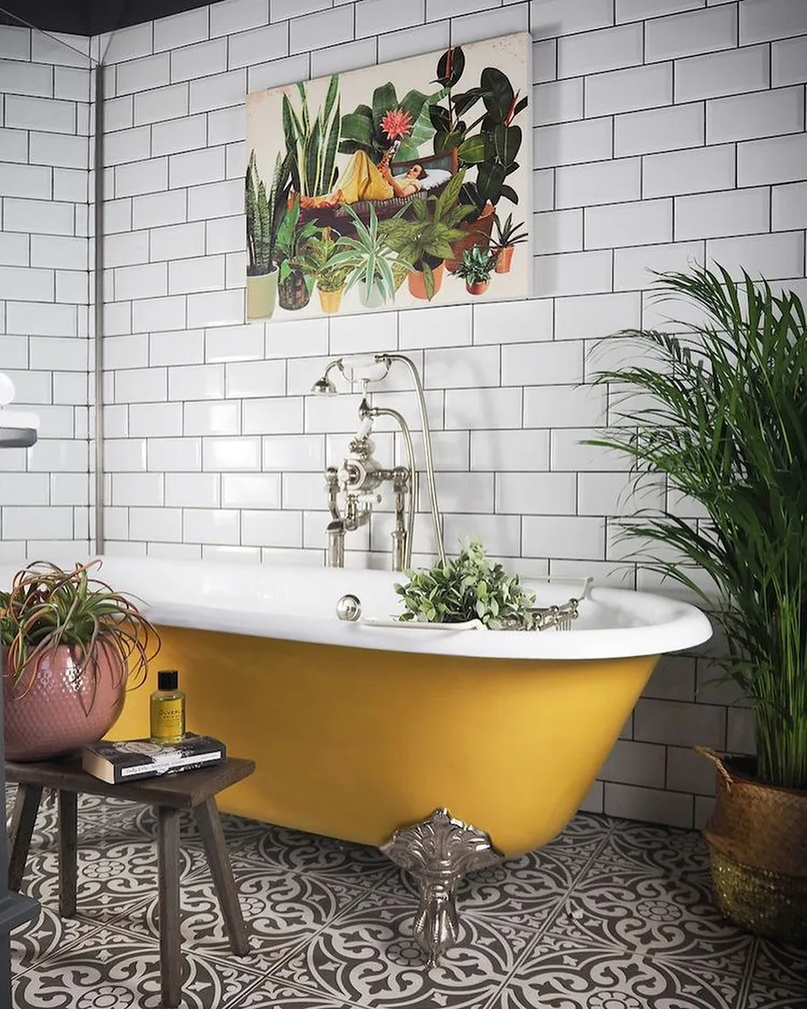 yellow bathtub