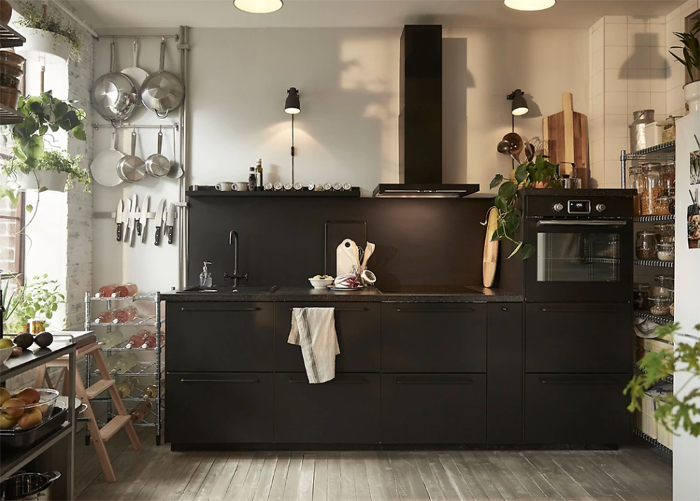 Ikea black kitchen