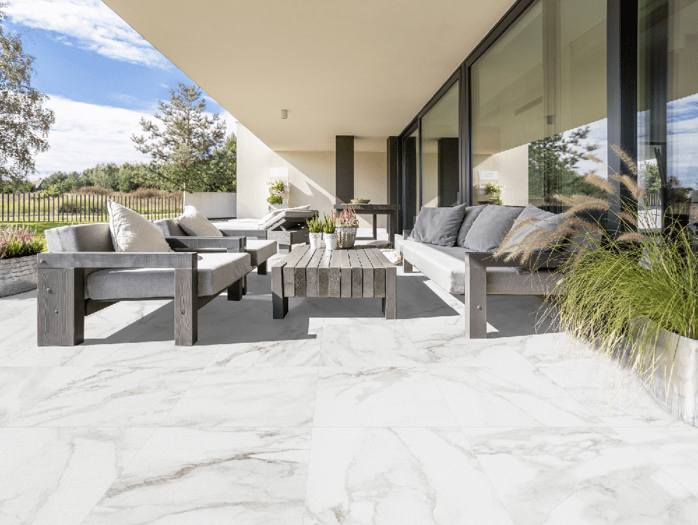 Marble Stone Calacatta Outdoor Slab Tile from Tile Mountain