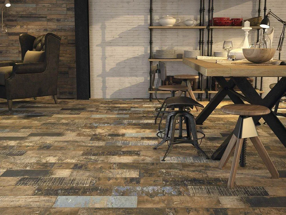 Rural Distressed Wood Effect Floor Tiles from Tile Mountain