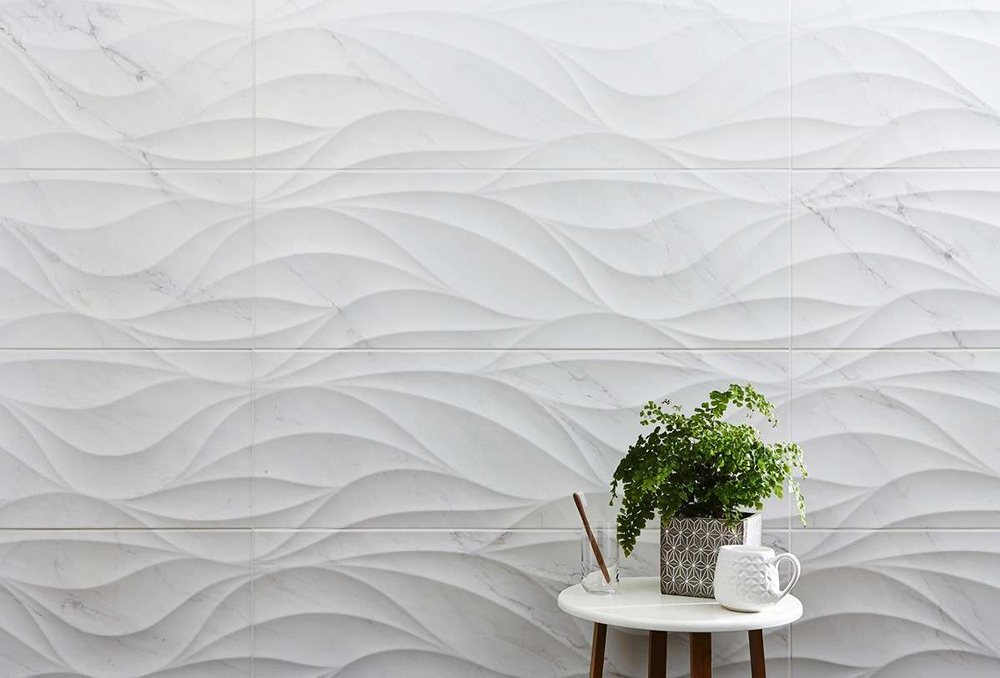 Bernini Marble Wind Stripe Decor Wall Tiles | Tile Mountain