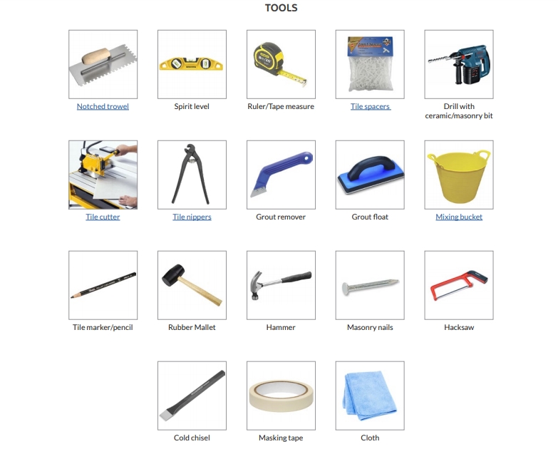 Tools Required for Wall Tiling