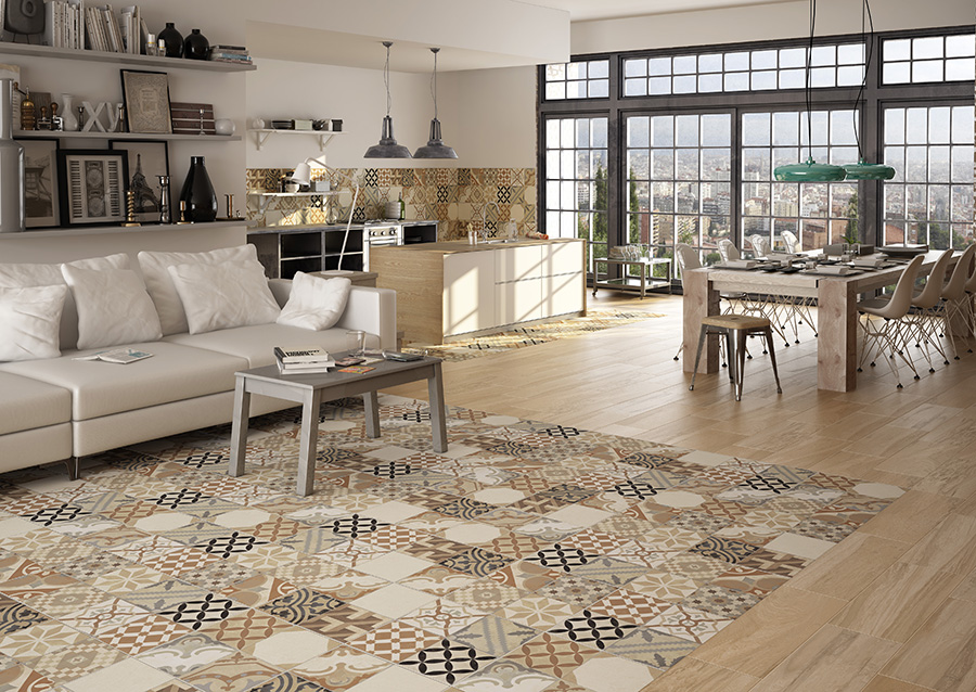Moments Beige Mix Floor Tiles from Tile Mountain