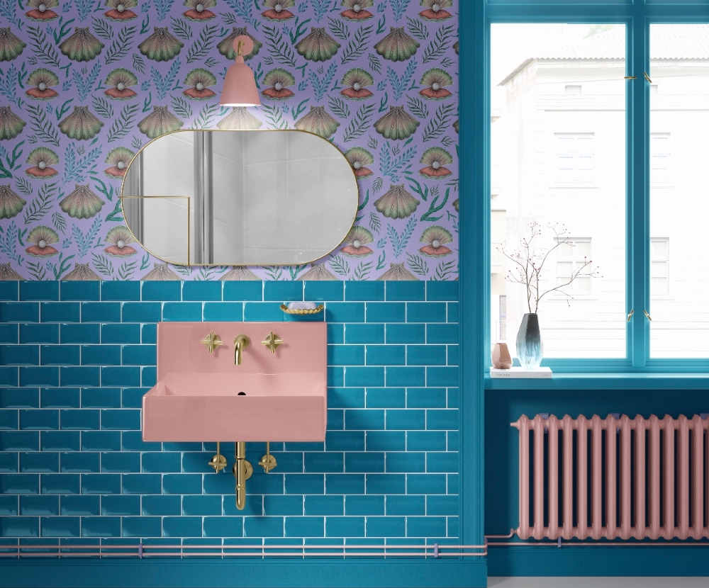 Shell With Pearl Pattern wallpaper from the Charlton Island Range | Catherine Rowe Design