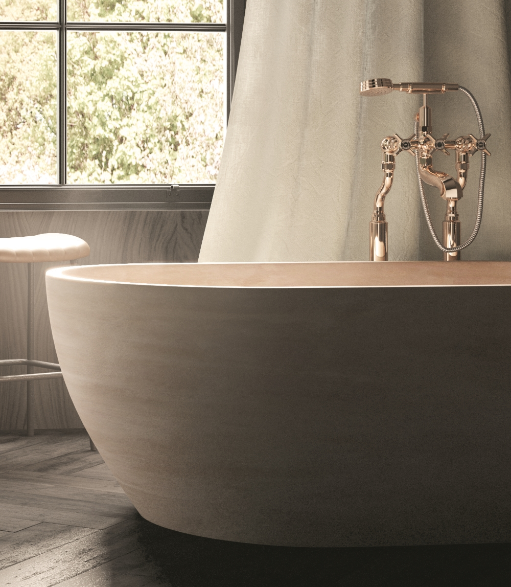Illustrious Floor Mounted Bath Shower Mixer | Swadling Brassware