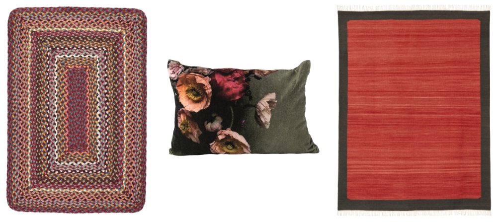 Shiraz in Organic Jute by The Braided Rug Company | Velvet Cushion from Curated Living | Daugava rug from Oka