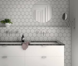 Kromatika Hexagon White Porcelain | Tile Mountain