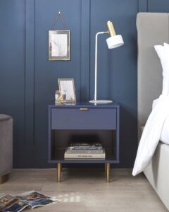 Orson Bedside Table in Blue | Danetti