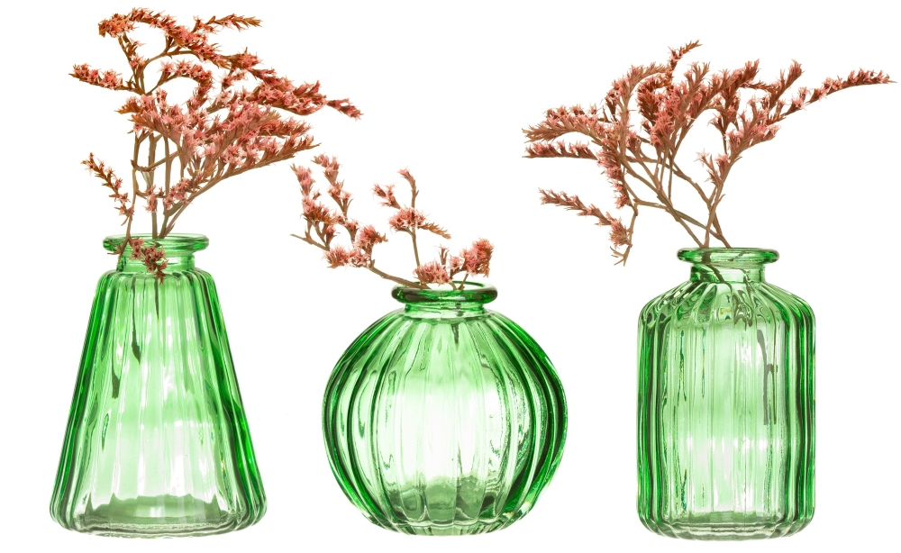 Green Glass Bud Vases | Sass & Belle