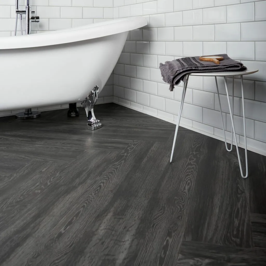 simply noir oak luxury vinyl flooring black wood effect flooring