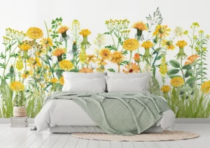 Yellow Meadow Wallpaper | Wallsauce