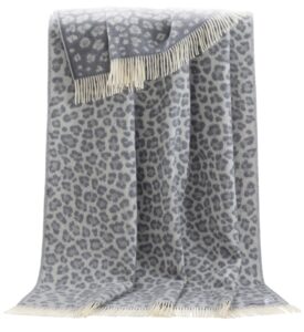 Grey Leopard Throw | JJ Textile
