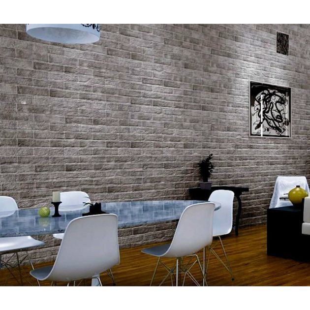Muralla Grey Brick Wall Tile, Brick Tile Wall