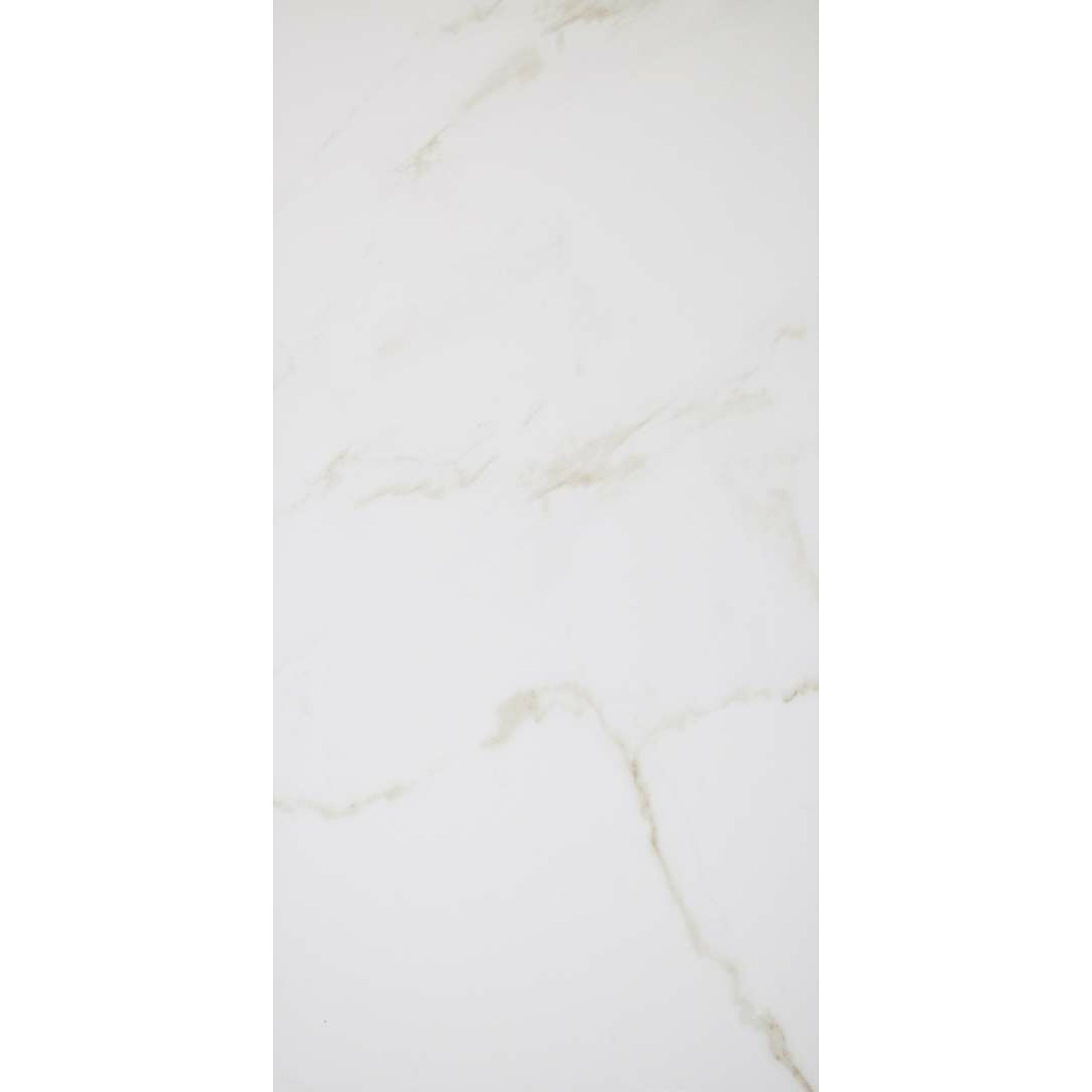 Carrara Gold Gloss Marble Effect Porcelain Wall & Floor Tile - Tiles