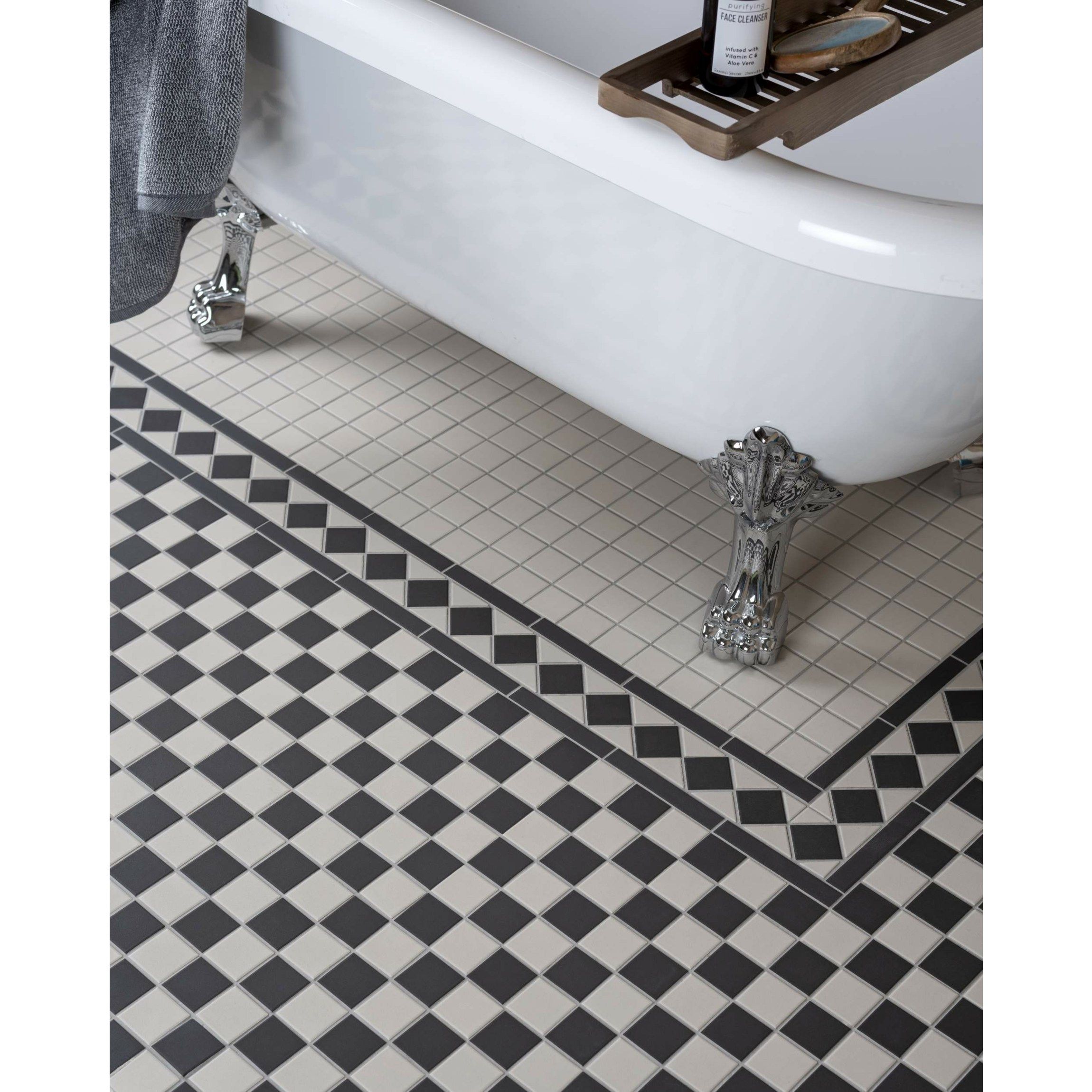 Mosaic Tiles From Tile Mountain, Black And White Mosaic Tile