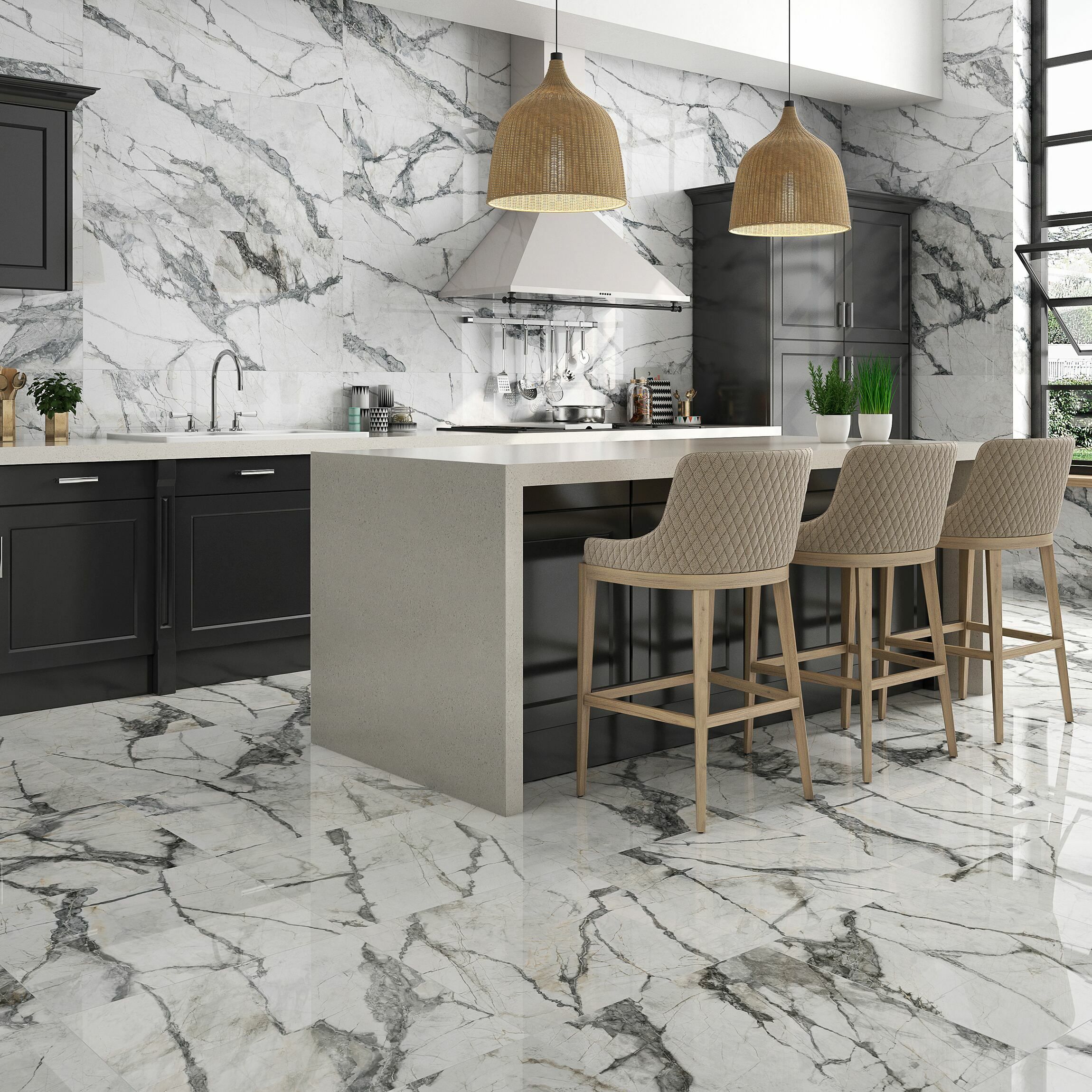Invisible Marble Gloss Floor Tile - Tiles from Tile Mountain