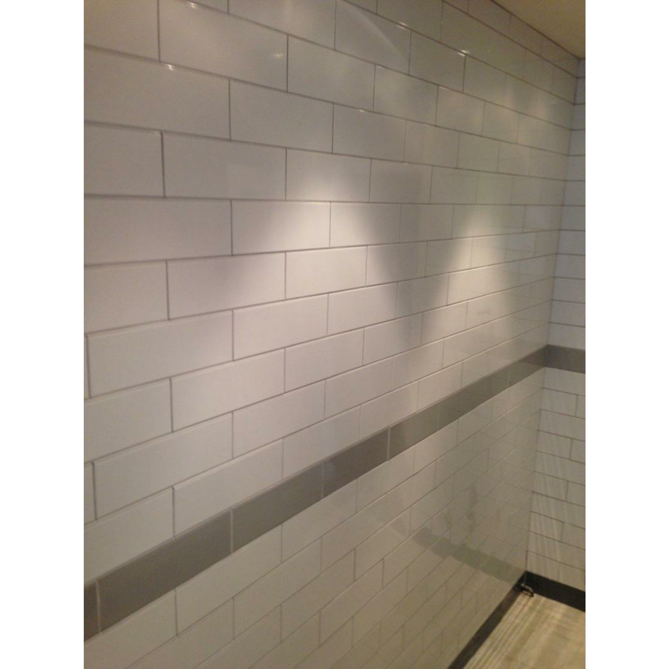 Linear White Gloss Wall Tile - Kitchen Tiles from Tile Mountain