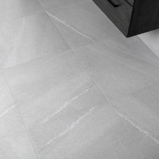 Allegro Light Grey Stone Effect Matt Porcelain Floor Tile