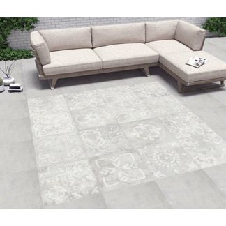 Concretia White Decor Outdoor Slab Tiles