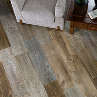 Foresta Grey Mixed Wood Effect Matt Ceramic Floor Tile