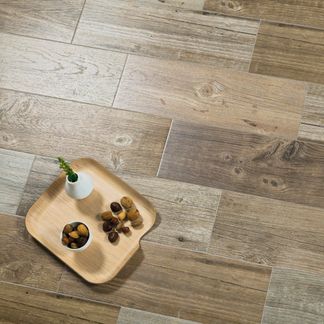 Foresta Beige Mixed Wood Effect Matt Ceramic Floor Tile
