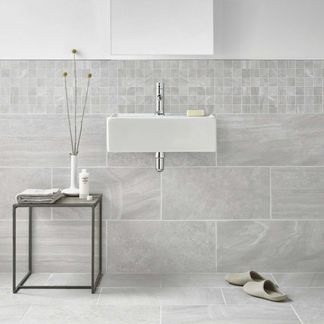 Inverno Grey Marble Effect Rectified Wall And Floor Tiles