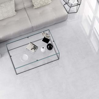 Kalos Light Grey Gloss Rectified Porcelain Floor Tiles