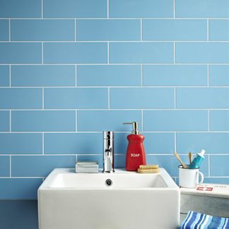 Linear Blue Gloss Wall Tiles